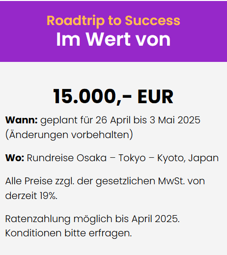 Ticket Regular Japan | Event Roadtrip to Success Mastermind Japan