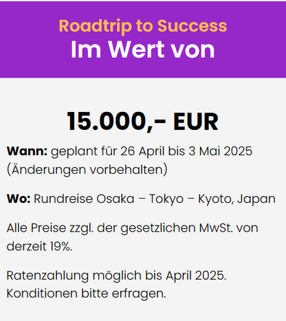 Ticket Regular Japan | Event Roadtrip to Success Mastermind Japan