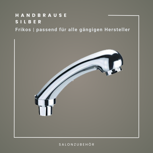 Professionelle, silberne Handbrause für komfortables Arbeiten - online bei myfriseursalon.com